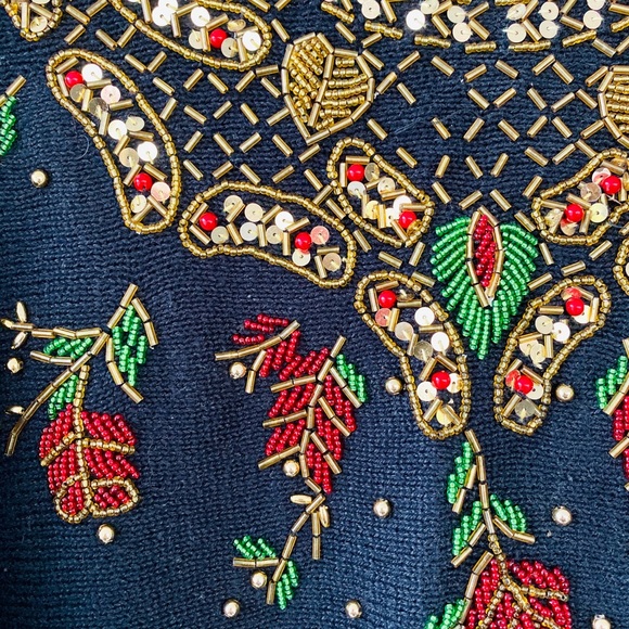 Vintage Hand-beaded Sweater - Picture 3 of 6